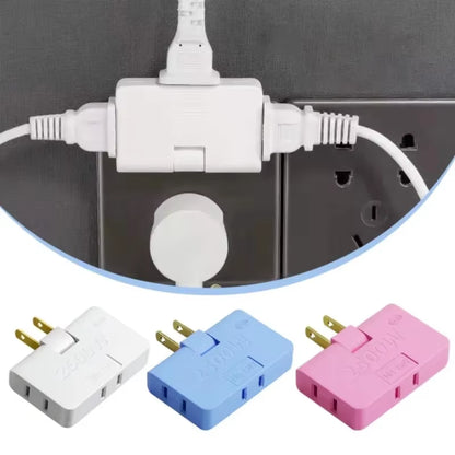 3 Port 180 Degree Rotatable US Plug Socket Converter US Extension Plug Multi-Plug Portable Electrical Plugs Travel Power Adapter