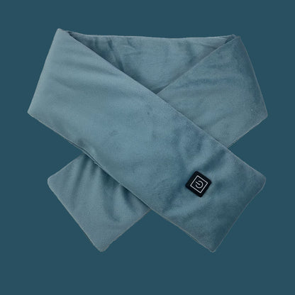USB Women Men Heating Scarf Temperature Scarf 3 Gears Wrap Fleece Washable Electric Neck Warmer Not Inclound Battery for Camping