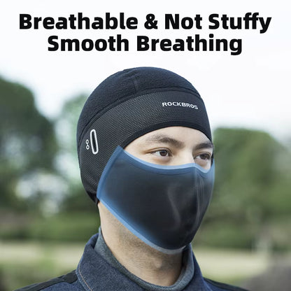 Winter Caps Bike Balaclava Bicycle Motorcycle Cap Glasses Hole Bandana Sports Running Headband Windproof Keep Warm Mask