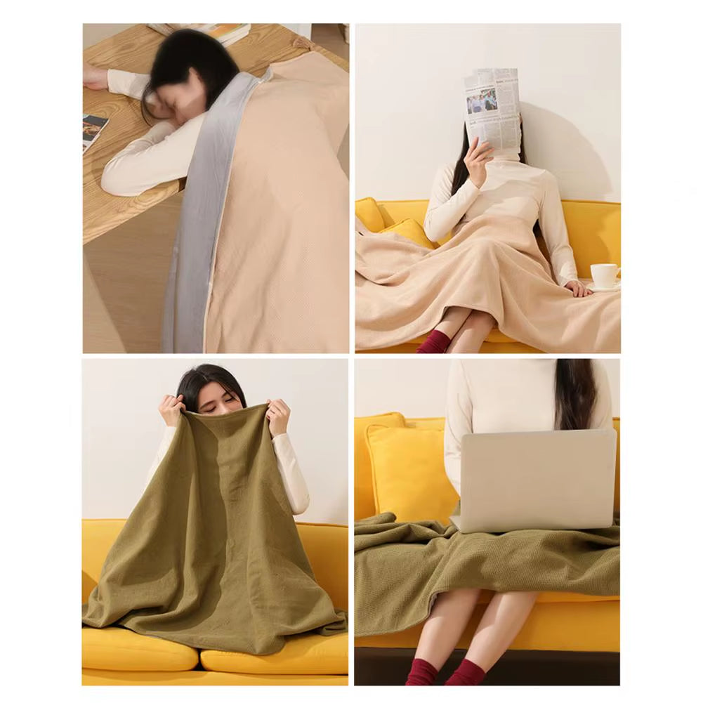 Wireless Heating Blanket Battery-Operated Heating Shawl Usb-Powered Shawl Blanket Bag 2-In-1 Electric Heating Scarf for Women